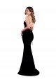 Mermaid High Neck Stretch Crepe Long Black Sleeveless Prom Dress Canada