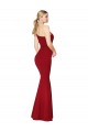 Mermaid High Neck Stretch Crepe Long Burgundy Prom Dress Canada