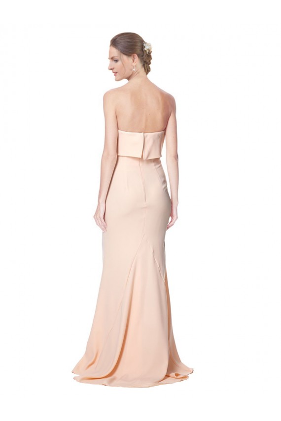 Mermaid High Neck Stretch Crepe Long Nude Black Tie Prom Dress Canada