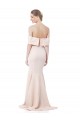 Mermaid Off the Shoulder Stretch Crepe Long Nude Prom Dress Canada