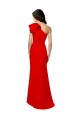 Mermaid One Shoulder Stretch Crepe Long Red Prom Dress Canada