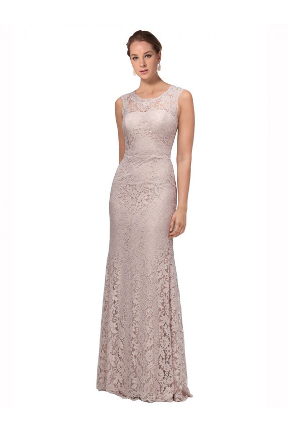 Mermaid Scoop Neck Lace Long Prom Dress Canada