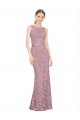 Mermaid Illusion Neck Lace Long Prom Dress Canada