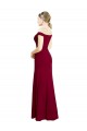 Mermaid Off the Shoulder Soft Chiffon Long Burgundy Black Tie Prom Dress Canada