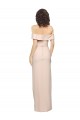 Mermaid Off the Shoulder Stretch Crepe Long Nude Prom Dresses Canada