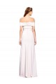 Mermaid Off the Shoulder Stretch Crepe Long White Prom Dress Canada