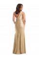 Mermaid One Shoulder Silk like Satin Long Soft Gold Plus Size Formal Prom Dress Canada