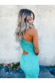 Mermaid One Shoulder Velvet Sequins Sweep Train Velvet Sequin Prom Dress Canada