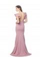 Mermaid Round Neck Stretch Crepe Sweep Train Dusty Pink Prom Dress Canada