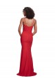 Mermaid Spaghetti Straps Stretch Crepe Long Red Prom Dress Canada