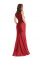Mermaid Square Neck Silk like Satin Long Red Plus Size Formal Prom Dress Canada