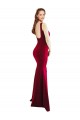 Mermaid Square Neck Stretch Crepe Long Burgundy Prom Dress Canada