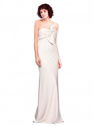 Mermaid Strapless Stretch Crepe Long  Prom Dress Canada