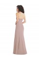 Mermaid Strapless Stretch Crepe Long Dusty Pink Prom Dress Canada