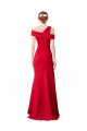 Mermaid Stretch Crepe Long Red Prom Dress Canada