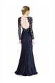 Mermaid Sweetheart Lace Long Dark Navy Prom Dress Canada