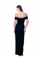 Mermaid Off the Shoulder Stretch Crepe Long Black Prom Dress Canada