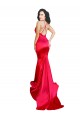 Mermaid Sweetheart Stretch Satin Long Red Prom Dress Canada