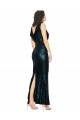 Mermaid V-Neck Sequin Long Dark Green Prom Dress Canada