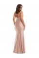 Mermaid V-Neck Silk like Satin Long Dusty Pink Plus Size Formal Prom Dress Canada