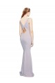 Mermaid V-Neck Stretch Crepe Long Arctic Lilac Prom Dress Canada
