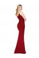Mermaid V-Neck Stretch Crepe Long Burgundy Prom Dress Canada