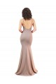 Mermaid V-Neck Stretch Crepe Long Dusty Pink Black Tie Prom Dress Canada