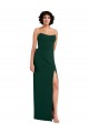 Sheath Strapless Stretch Crepe Long Midnight Green Prom Dress Canada