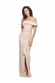 Mermaid Off the Shoulder Stretch Crepe Long Nude Prom Dresses Canada
