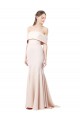 Mermaid Off the Shoulder Stretch Crepe Long Nude Prom Dress Canada