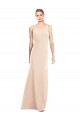 Trumpet Bateau Neck Stretch Crepe Long Nude Prom Dress Canada