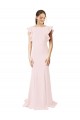 Mermaid, Sheath Jewel Neck Stretch Crepe Sweep Train Pink Black Tie Prom Dress Canada