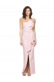 Sheath Strapless Stretch Crepe Long Pink Prom Dress Canada
