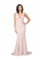 Sheath V-Neck Stretch Crepe Sweep Train Pink Black Tie Prom Dress Canada