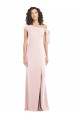 Trumpet Off the Shoulder Stretch Crepe Long Pink Prom Dresses Canada
