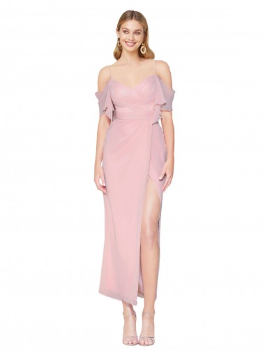 Mermaid High Neck Soft Chiffon Knee Length Primrose Prom Dress Canada