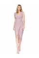 Mermaid High Neck Soft Chiffon Cocktail Length Primrose High Low Prom Dress Canada