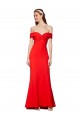 Mermaid Off the Shoulder Stretch Crepe Long Red Prom Dress Canada