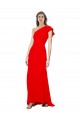 Mermaid One Shoulder Stretch Crepe Long Red Prom Dress Canada