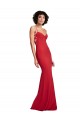 Mermaid Spaghetti Straps Stretch Crepe Long Red Prom Dress Canada