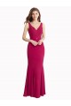Mermaid High Neck Soft Chiffon Long Red Prom Dress Canada