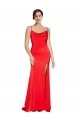Sheath Strapless Stretch Satin Long Red Prom Dress Canada
