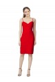 Sheath Sweetheart Stretch Crepe Cocktail Length Red Prom Dress Canada
