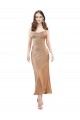 Sheath Cowl Neck Silk like Satin Midi Length Rose Gold Prom Dress Canada