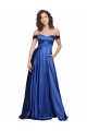 A-Line Sweetheart Stretch Satin Sweep Train Royal Blue Prom Dress Canada
