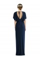 Sheath Bateau Neck Spandex Long Dark Navy Prom Dress Canada