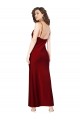 Sheath Cowl Neck Silk like Satin Long Burgundy Black Tie Prom Dress Canada