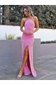 Sheath Halter Neck Velvet Sequins Long Velvet Sequin Prom Dress Canada