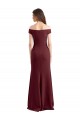 Sheath High Neck Stretch Crepe Long Burgundy Gold Prom Dress Canada