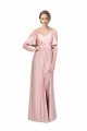 Sheath Off the Shoulder Silk like Satin Long Prom Dress Canada
